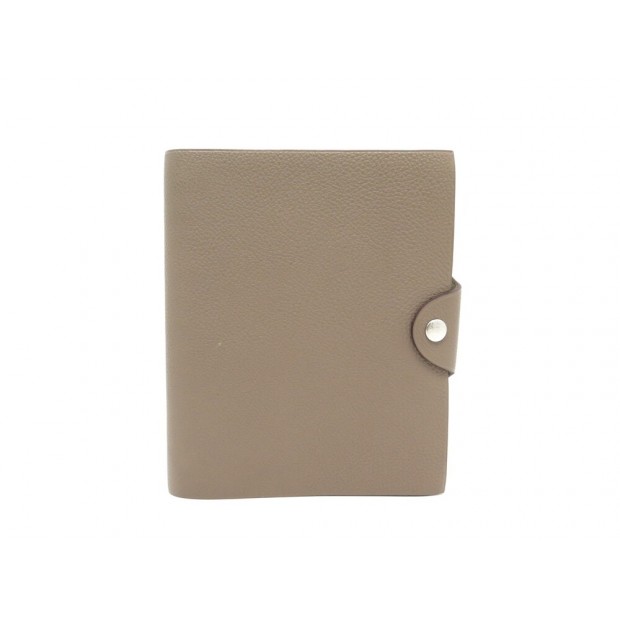 COUVERTURE AGENDA HERMES ULYSSE PM EN CUIR TOGO ETOUPE LEATHER DIARY COVER 223€