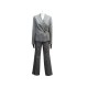 ENSEMBLE GUCCI PANTALON 221824 ET VESTE 221861 42 IT 38 FR EN LAINE GRIS 4250€