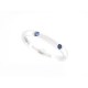 NEUF BAGUE POMELLATO ALLIANCE LUCCIOLE 6 SAPHIRS BLEUS T53 OR BLANC RING 1000€