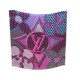 ECHARPE LOUIS VUITTON M70794 CHALE MONOGRAM EN SOIE ET LAINE ROSE SHAWL 435€