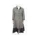 MANTEAU LOUIS VUITTON LONG T36 S BRODERIE GRIS BOUTONS FEUILLES COAT 3900€