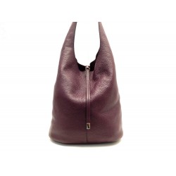 SAC A MAIN SALVATORE FERRAGAMO SEAU EN CUIR AUBERGINE + POCHETTE HAND BAG 1850€