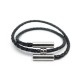 NEUF BRACELET HERMES TOURNIS EN CUIR TRESSE NOIR 20CM H068406FP89T3 NEW 375€