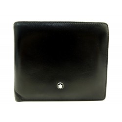 PORTEFEUILLE 6CC MEISTERSTUCK MONTBLANC MB14548 EN CUIR NOIR PORTE CARTES 315€