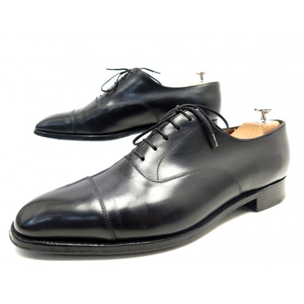 CHAUSSURES JM WESTON RICHELIEU 300 8.5D 42.5 BOUT DROIT EN CUIR NOIR SHOES 690€