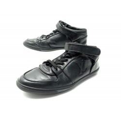 CHAUSSURES BASKETS LOUIS VUITTON 38.5 ACAPULCO CUIR BLACK SNEAKERS SHOES 800€