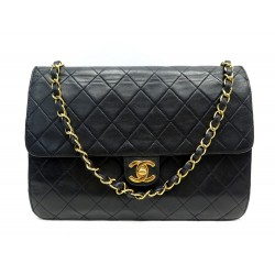 VINTAGE SAC A MAIN CHANEL TIMELESS CLASSIC EN CUIR MATELASSE NOIR HAND BAG 8990€