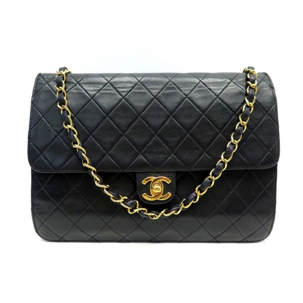 VINTAGE SAC A MAIN CHANEL TIMELESS CLASSIC EN CUIR MATELASSE NOIR HAND BAG 8990€