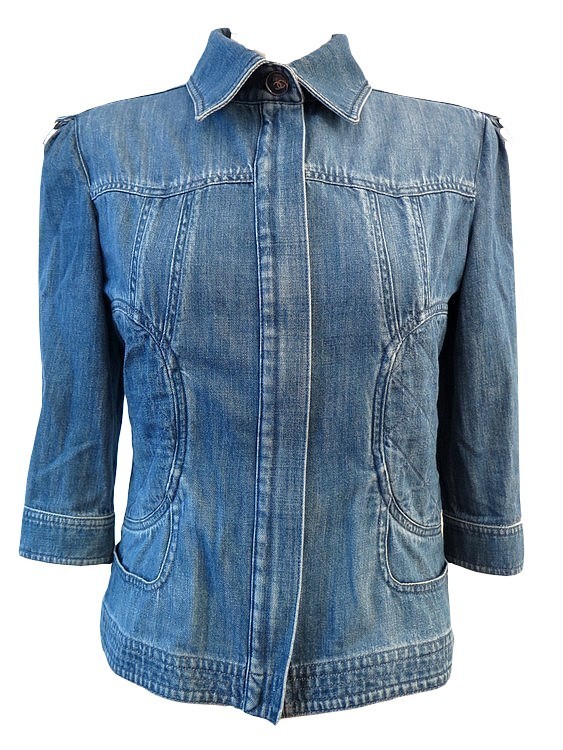 veste louis vuitton m 40 blouson en jean denim a