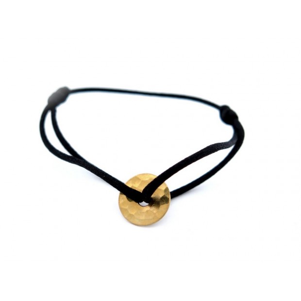 BRACELET DINH VAN PI CHINOIS PETIT MODELE EN OR JAUNE 24K CORDON NOIR GOLD 620€