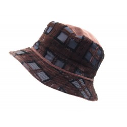 NEUF CHAPEAU BOB HERMES BICOLORE BORDEAUX BLEU T57 COTON BURGUNDY BLUE HAT 430€