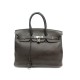 SAC A MAIN HERMES BIRKIN 35 EN CUIR TOGO CHOCOLAT 2006 & PALLADIE LEATHER BAG