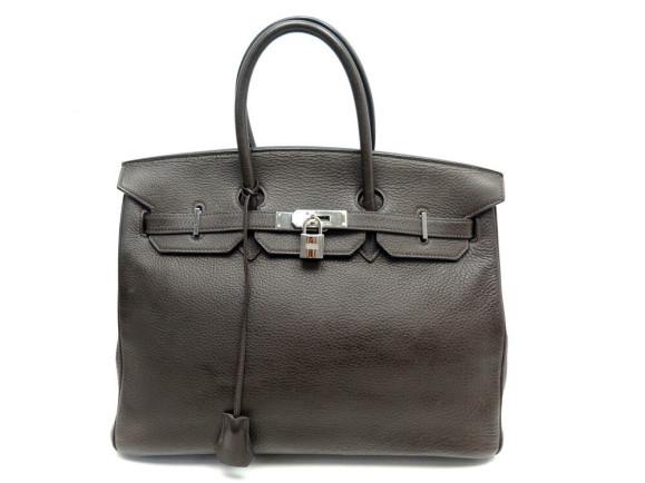 sac a main hermes birkin 35 en cuir togo chocolat 2006