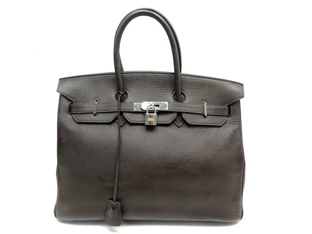 sac a main hermes birkin 35 en cuir togo chocolat 2006