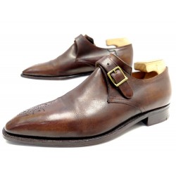 CHAUSSURES CORTHAY ARCA JOUVET 8.5 42.5 BOUCLES CUIR MARRON LEATHER SHOES 1650€