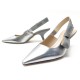 NEUF CHAUSSURES CHRISTIAN DIOR SLINGBACK J'ADIOR ESCARPINS 38.5 CUIR SHOES 890€