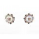 NEUF BOUCLES D'OREILLES CHANEL PUCES LOGO CC PERLES VERRE GLASS PEARLS EARRINGS