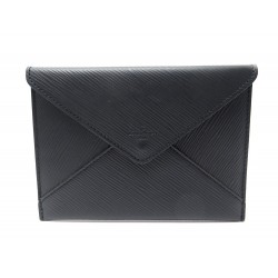 POCHETTE LOUIS VUITTON ENVELOPPE INVITATION DEFILE CUIR EPI NOIR CLUTCH LEATHER