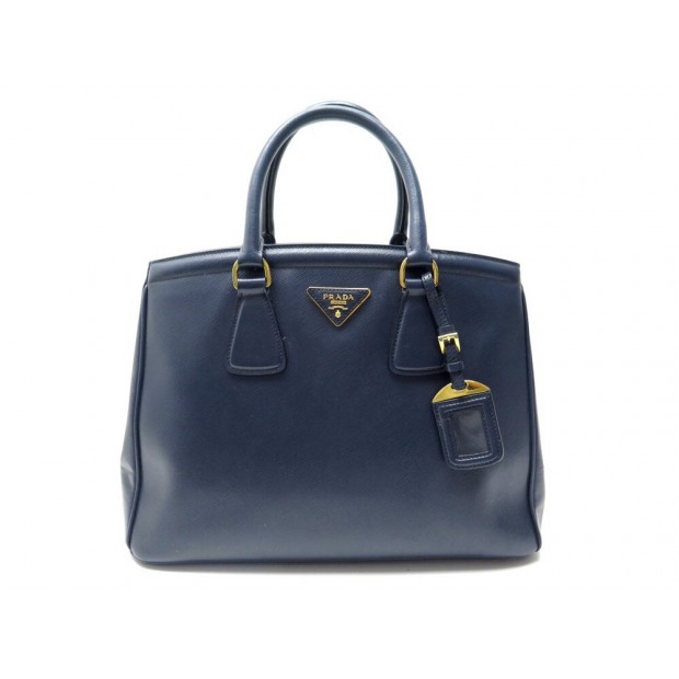 SAC A MAIN PRADA TOTE BAG BN2402 CUIR SAFFIANO BLEU MARINE LEATHER HANDBAG 1890€