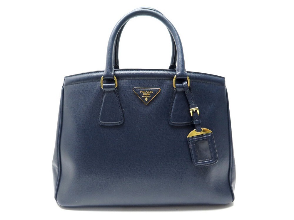 sac a main prada tote bag bn2402 cuir saffiano bleu