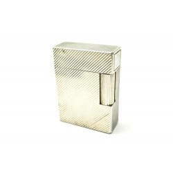 VINTAGE BRIQUET ST DUPONT LIGNE 2 PM EN METAL ARGENTE STRIE + BOITE LIGHTER 750€