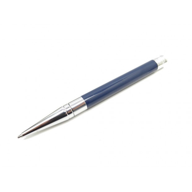 NEUF STYLO ST DUPONT D INITIAL 265205 ROLLERBALL EN ACIER PALLADIE BLEU PEN 150€