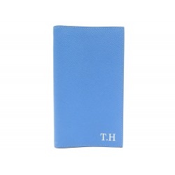 NEUF PORTE AGENDA HERMES EN CUIR EPSOM BLEU + RECHARGE CARNET HOLDER 435€