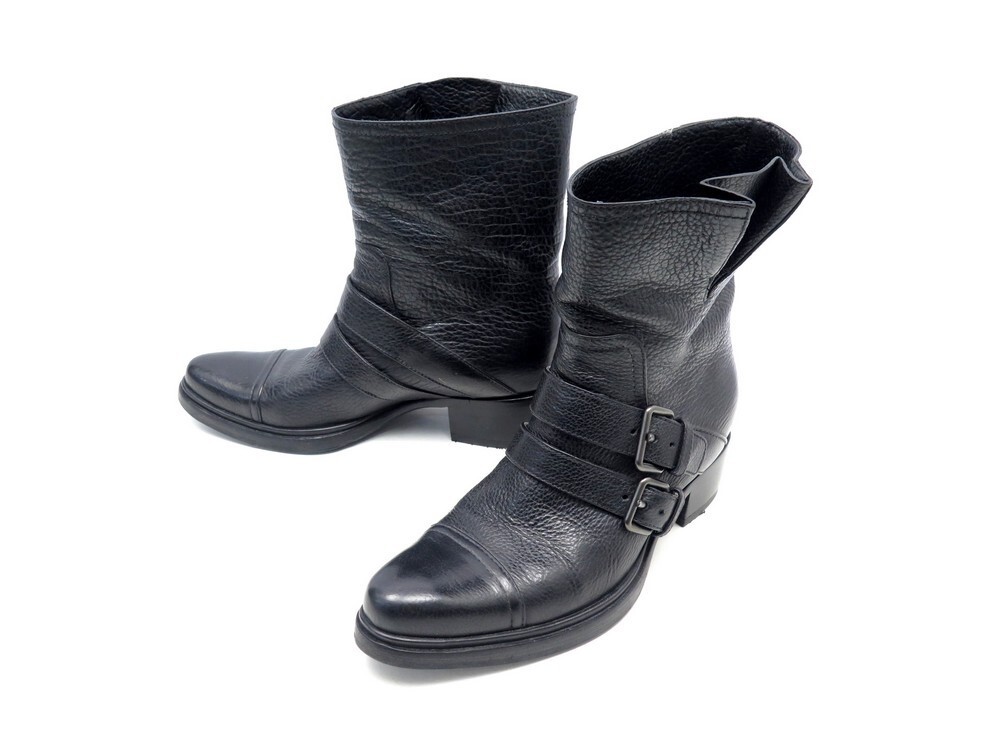chaussures miu miu bottines en cuir noir large