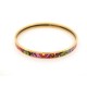 NEUF BRACELET MICHAELA FREY WILLE PM 20 CM EN EMAIL MULTICOLORE METAL DORE 545€