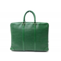 SAC DE VOYAGE A MAIN LOUIS VUITTON SIRIUS 40 CM VALISE CUIR EPI VERT BAG 2400€