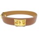 CEINTURE HERMES MEDOR COLLIER DE CHIEN T70 DORE CUIR COURCHEVEL GOLD BELT 1780€