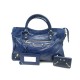 SAC A MAIN BALENCIAGA CLASSIC CITY GIANT 12 281770 CUIR BLEU + PORTE CLE 1695€