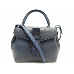 NEUF SAC A MAIN LANCEL CHARLIE PM A08370 BANDOULIERE CUIR BLEU MARINE BAG 995€