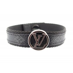 NEUF BRACELET LOUIS VUITTON LV CIRCLE M6549 EN TOILE MONOGRAM ECLIPSE NOIR 265€