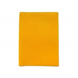 NEUF COUVERTURE AGENDA HERMES CUIR CHEVRE MYSORE JAUNE DIARY HOLDER COVER 650€