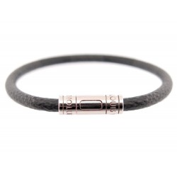 NEUF BRACELET LOUIS VUITTON KEEP IT M6140D 18 CM EN TOILE DAMIER GRAPHITE 190€