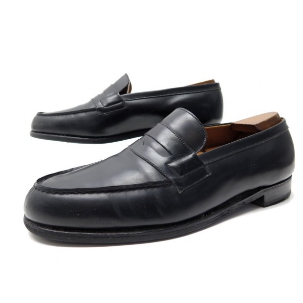 CHAUSSURES JM WESTON MOCASSINS 180 10.5E 44.5 LARGE CUIR NOIR LOAFERS SHOES 820€