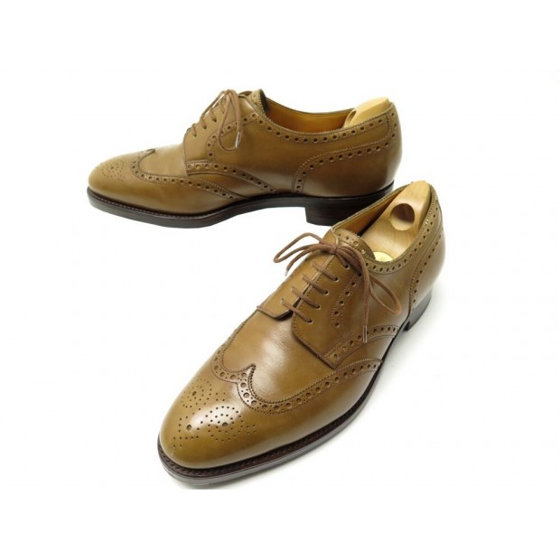 CHAUSSURES JOHN LOBB DERBY DARBY BOUT FLEURI 7.5E 41.5 EN CUIR GOLD SHOES 1255€