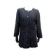 MANTEAU CHANEL M 38 EN TWEED DE LAINE PERLES NOIR P46957V34867 WOOL COAT 10700€