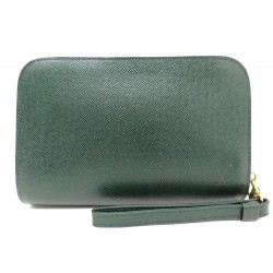 NEUF VINTAGE SAC POCHETTE LOUIS VUITTON ORSAY EN CUIR TAIGA VERT NEW POUCH 950€