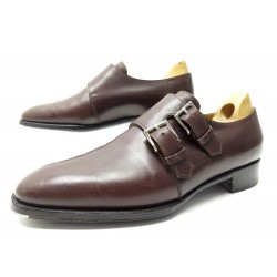 CHAUSSURES JOHN LOBB NASEBY 6.5E 40.5 DERBY BI BOUCLE MARRON EMBAUCHOIRS 1410€