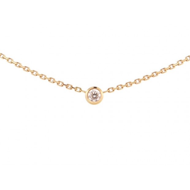 NEUF COLLIER REDLINE PURE 36 A 38CM EN OR JAUNE 18K ET DIAMANT 0.10CT NEW 795€