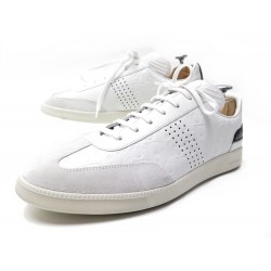 NEUF CHAUSSURES DIOR BASKETS 3SN225YNP 43 CUIR BLANC + BOITE LEATHER SHOES 590€