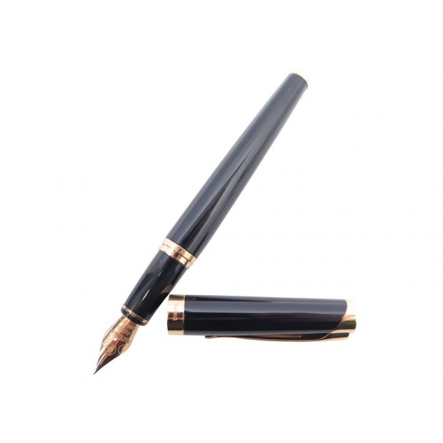 STYLO PLUME A CARTOUCHE WATERMAN EN RESINE NOIRE + BOITE BLACK FOUNTAIN PEN