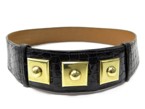  ceinture hermes piano 72 cm en cuir crocodile