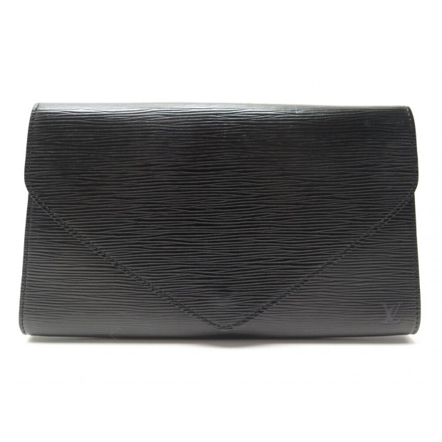 SAC POCHETTE LOUIS VUITTON ART DECO M52632 EN CUIR EN EPI NOIR POUCH PURSE 785€