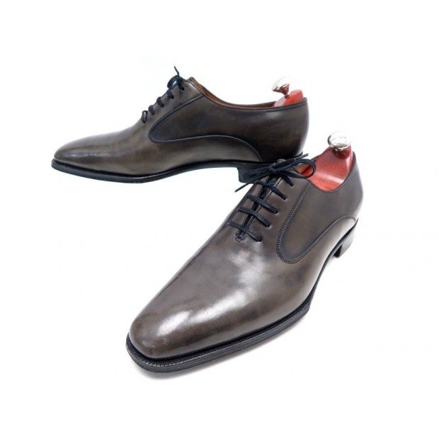 CHAUSSURES JOHN LOBB 2004 RICHELIEU 9.5E 43.5 CUIR PATINE EMBAUCHOIR SHOES 1810€