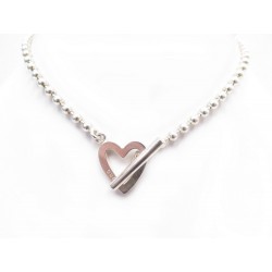 COLLIER GUCCI CHAINE COEUR 36 CM EN ARGENT MASSIF 925 HEART SILVER NECKLACE 430€