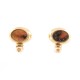 VINTAGE BOUCLES D'OREILLES GIVENCHY LOGO ET PERLES EN METAL DORE GOLDEN EARRINGS