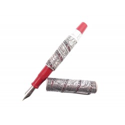 NEUF STYLO PLUME OMAS JERUSALEM 3000 ARGENT MASSIF + COFFRET FOUNTAIN PEN 895€